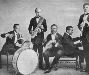 The Red Devils in 1920, with Creighton Thompson on drums